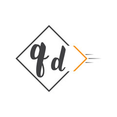 initial monogram logo with square style design.