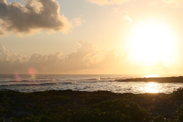 sunset over the sea