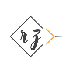 initial monogram logo with square style design.