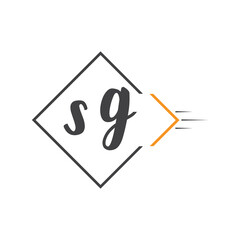 initial monogram logo with square style design.