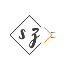 initial monogram logo with square style design.