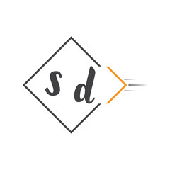 initial monogram logo with square style design.