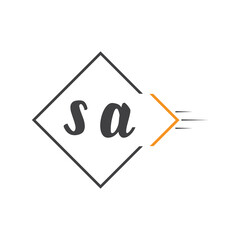 initial monogram logo with square style design.