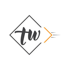 initial monogram logo with square style design.