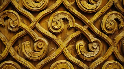 Trace the Imprints of History: The Beauty of Ancient Temple Stone Carving Patterns! The picture focuses on the stone carving patterns of an ancient temple. Despite the traces of time, the delicate lin