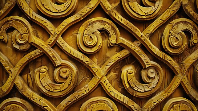 Trace the Imprints of History: The Beauty of Ancient Temple Stone Carving Patterns! The picture focuses on the stone carving patterns of an ancient temple. Despite the traces of time, the delicate lin