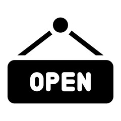 open signboard icon