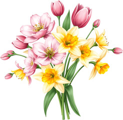 Naklejka premium bouquet of flowers