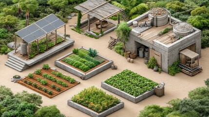 Exploring the Beauty of a Small Garden Filled with Vibrant Plants and Sustainable Practices