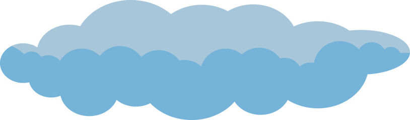 Stylized Fluffy and Puffy Cloud Illustration