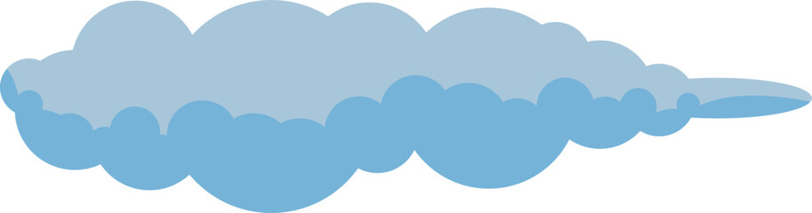 Stylized Fluffy and Puffy Cloud Illustration