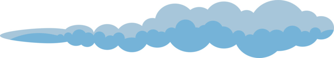 Stylized Fluffy and Puffy Cloud Illustration