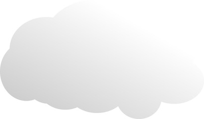 Stylized Fluffy and Puffy Cloud Illustration