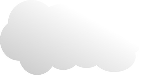 Stylized Fluffy and Puffy Cloud Illustration