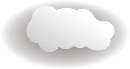 Stylized Fluffy and Puffy Cloud Illustration