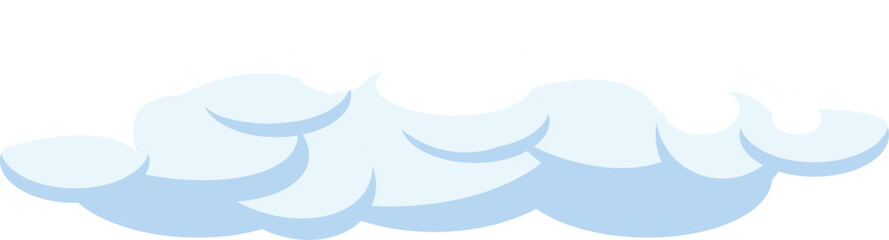 Stylized Fluffy and Puffy Cloud Illustration