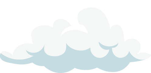 Stylized Fluffy and Puffy Cloud Illustration