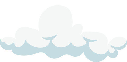 Stylized Fluffy and Puffy Cloud Illustration