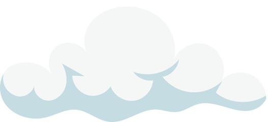 Stylized Fluffy and Puffy Cloud Illustration