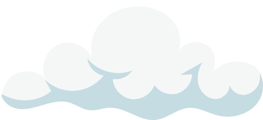 Fototapeta premium Stylized Fluffy and Puffy Cloud Illustration