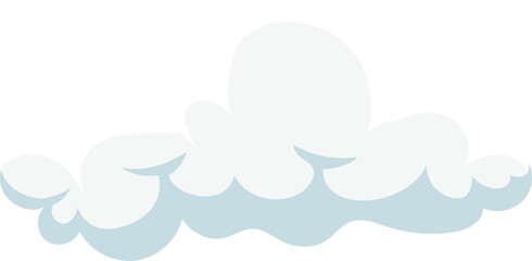 Stylized Fluffy and Puffy Cloud Illustration