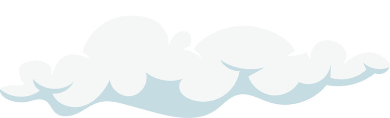 Stylized Fluffy and Puffy Cloud Illustration