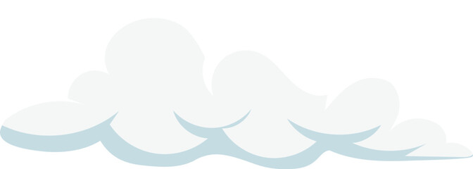 Stylized Fluffy and Puffy Cloud Illustration