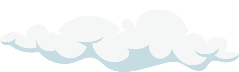 Stylized Fluffy and Puffy Cloud Illustration