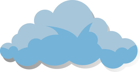 Stylized Fluffy and Puffy Cloud Illustration