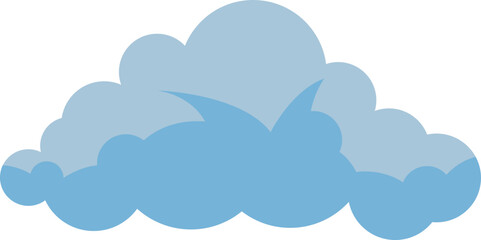 Stylized Fluffy and Puffy Cloud Illustration
