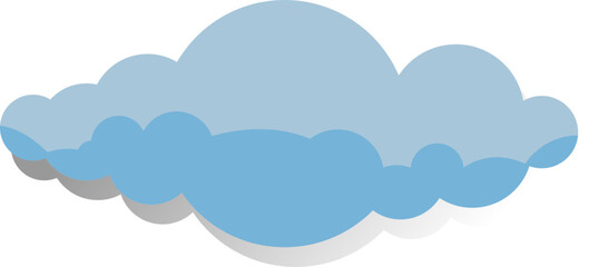 Stylized Fluffy and Puffy Cloud Illustration