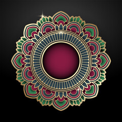 full color luxury mandala floral ornament