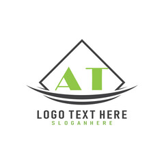 initial monogram logo with square style design.