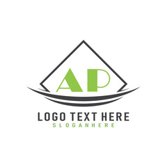 initial monogram logo with square style design.