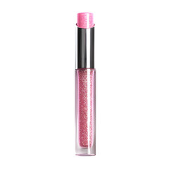 Shimmering summer lip gloss tube isolated on white background