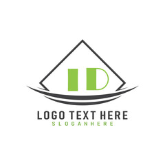 initial monogram logo with square style design.