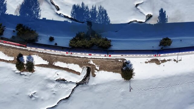 Eastern Express (Dogu Ekspresi) in the Winter Season Drone Video, Ankara to Kars Express, Kars Turkey (Turkiye) 
