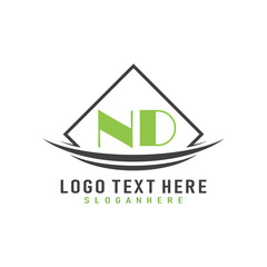 initial monogram logo with square style design.