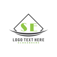 initial monogram logo with square style design.