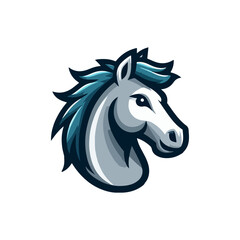 horse head mascot logo vector illustration
