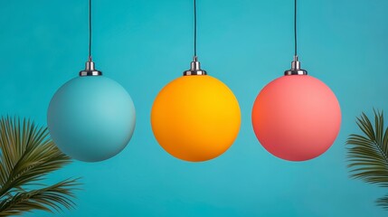 Pastel Hanging Ornaments Summer Minimalist Design
