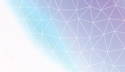 Triangles mosaic cover. For flyer, screen, business presentation. Vector illustration. Blur Sweet Dreamy Gradient Color Background.
