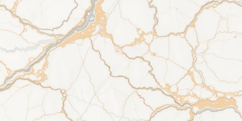 Abstract white marble with brown and gray veining, natural stone texture, polished, elegant
