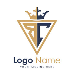 Initial monogram with triangle shape creative letter logo