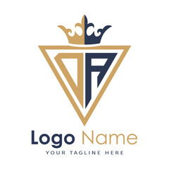 Initial monogram with triangle shape creative letter logo