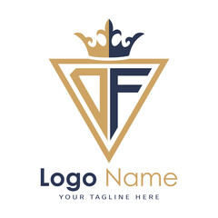 Initial monogram with triangle shape creative letter logo