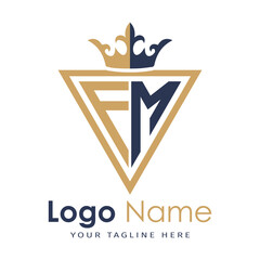 Initial monogram with triangle shape creative letter logo