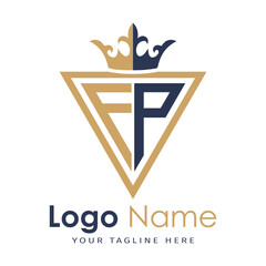 Initial monogram with triangle shape creative letter logo
