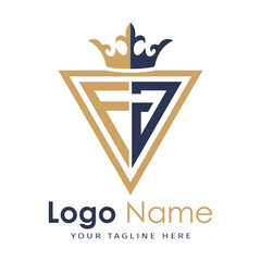 Initial monogram with triangle shape creative letter logo