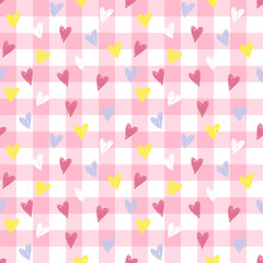 seamless pattern with hearts